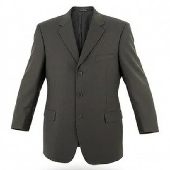 Brooks Mens 50L Blazer Jacket Suit Sport Coat Navy Blue Stretch Three Button - Picture 1 of 16